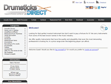 Tablet Screenshot of drumsticksdirect.com